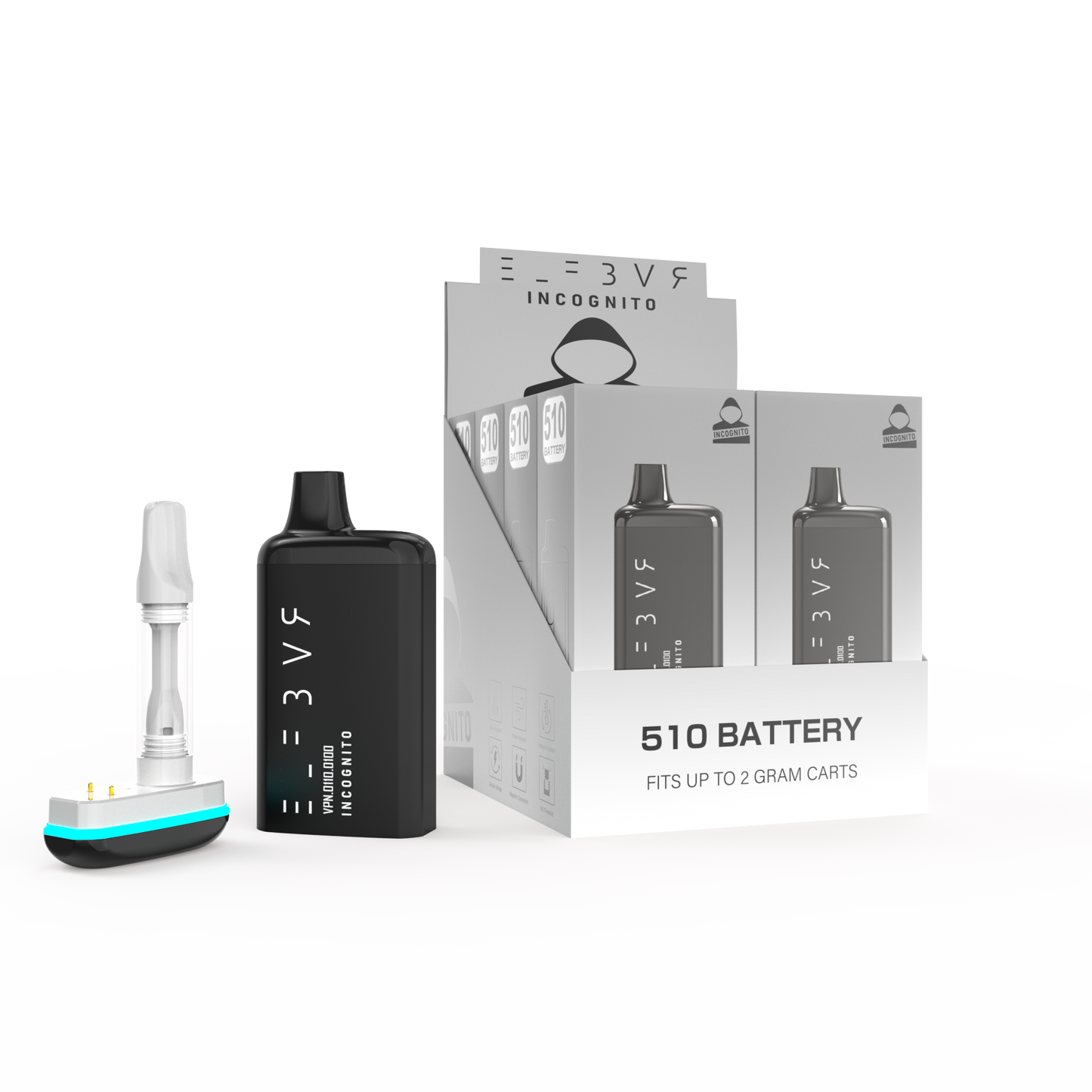 Incognito ElfPro 510 Vape Cartridge Battery - Black
