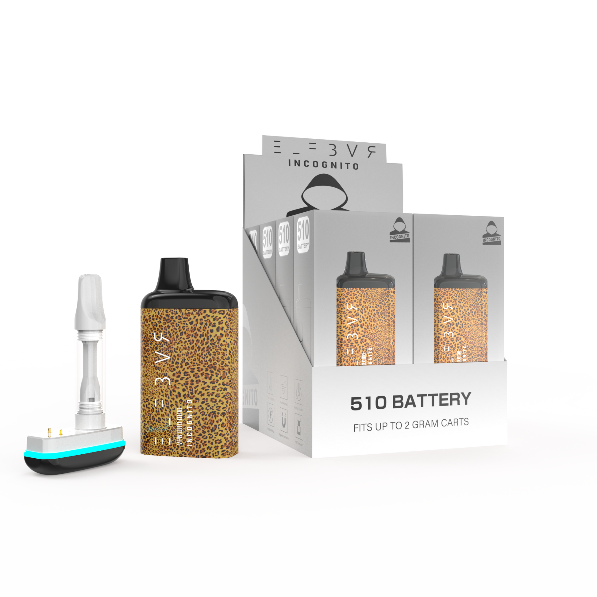 Incognito ElfPro 510 Vape Cartridge Battery - Cheetah Incognito Vapes Incognito ElfPro 510 Vape Cartridge Battery - Cheetah Incognito Vapes