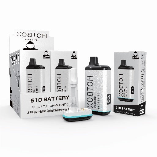 Incognito HotBox 510 Vape Cartridge Battery - Pearl White