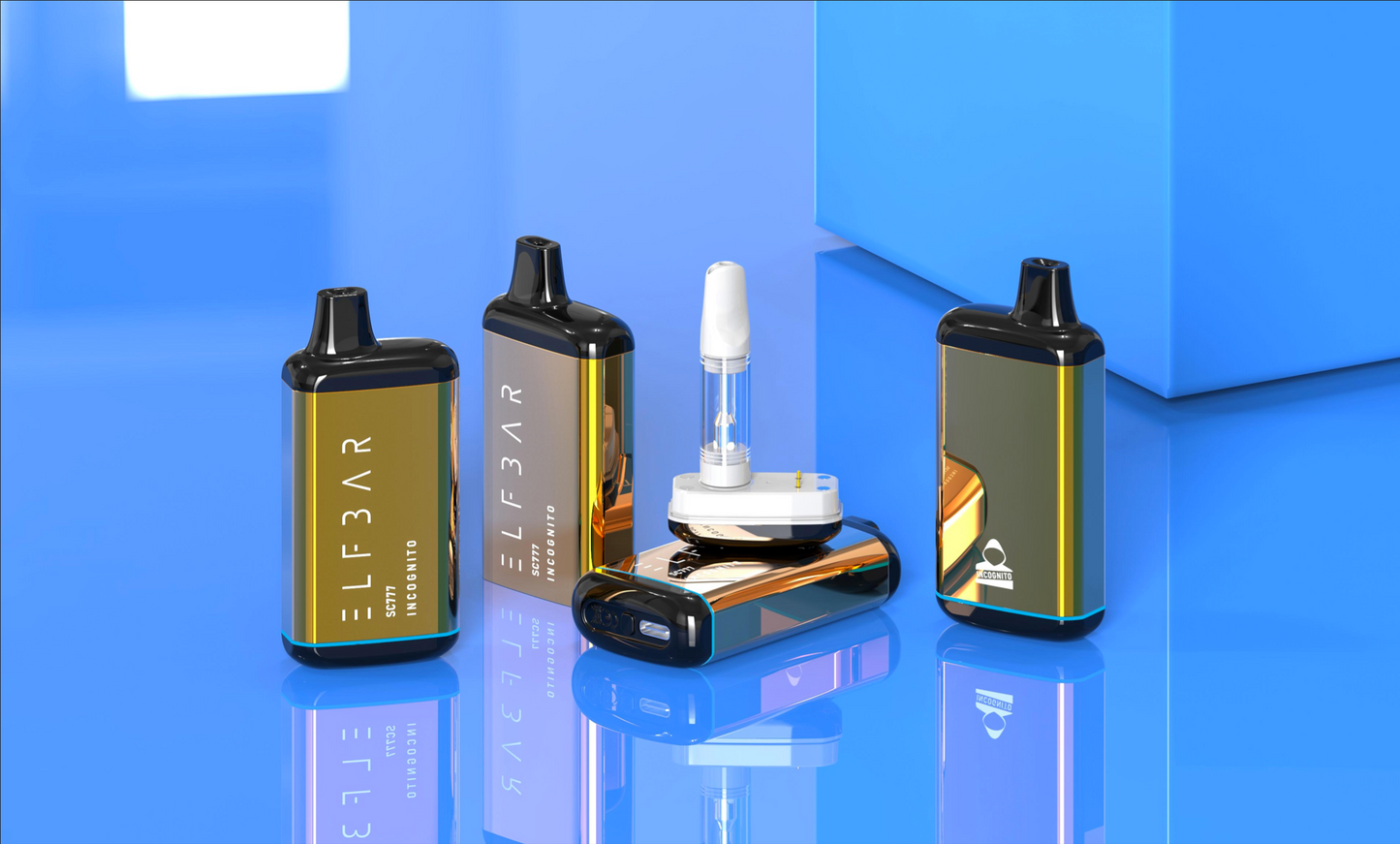 Incognito ElfPro 510 Vape Cartridge Battery - Gold